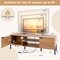 Costway 2-Door TV Stand with Charging Station Media Entertainment Center for TVs up to 65"